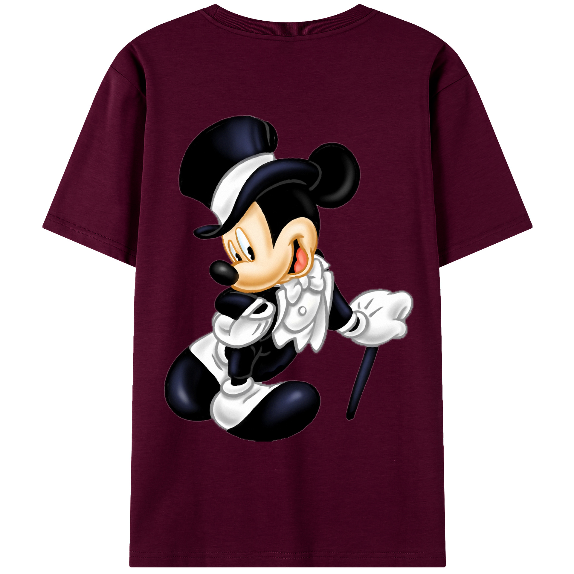 （画像用） ミッキーマウス Mickey Mouse レディース半袖Tシャツ(バックプリント)
